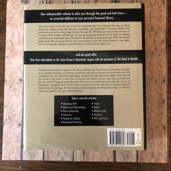 Suze Orman The Road to Wealth Hardcover Book - Picture 3 of 4